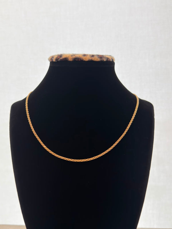 18K Gold Chino Link Chain – 2.62 g For Women