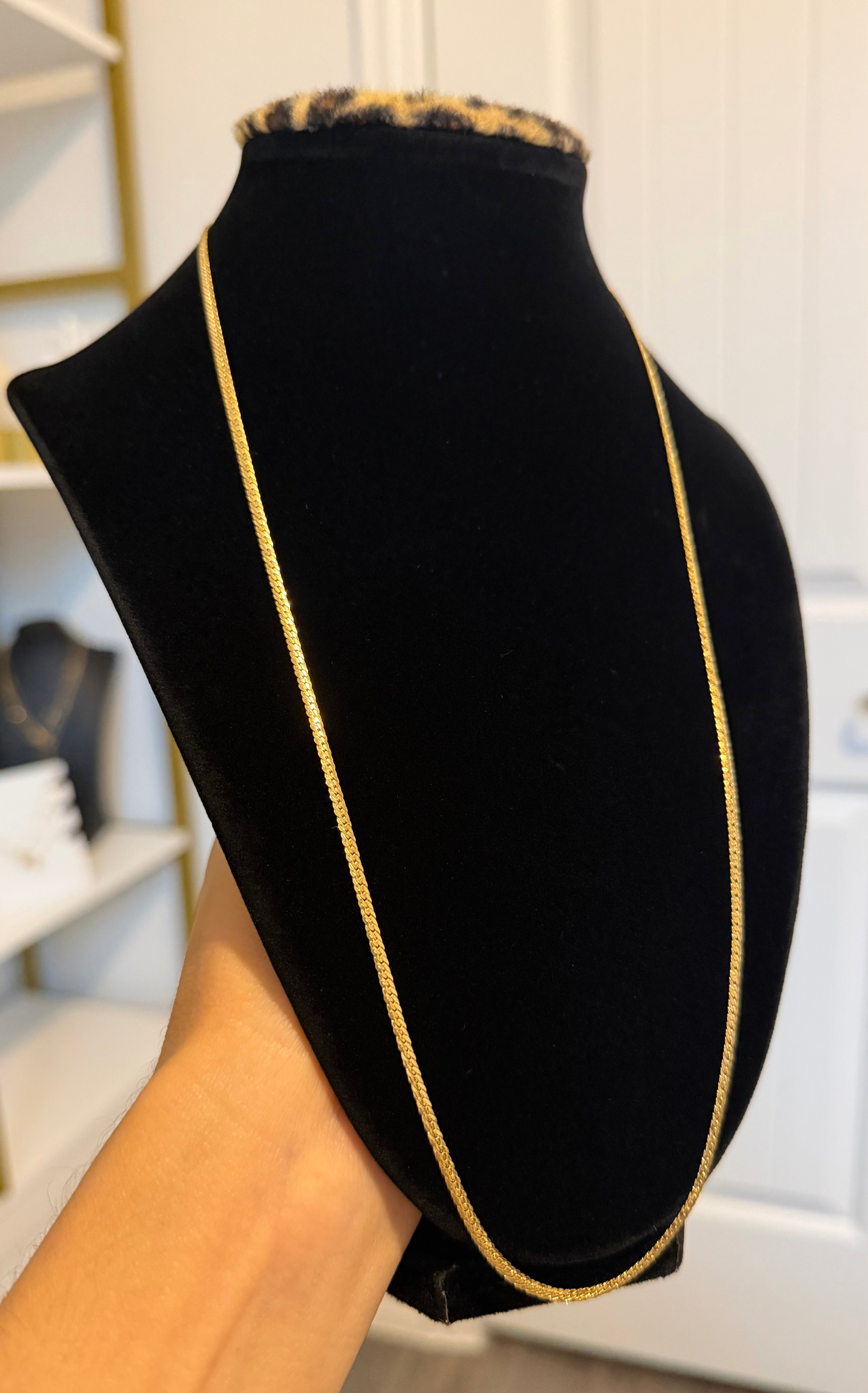 18K Gold Snake Necklace - 4.47g